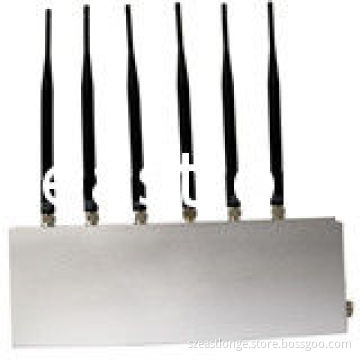 Gps / Wifi / 3g Cell Phone Signal Jammer / Blocker Est-808i With 6 Antennas